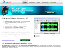 Tablet Screenshot of mp3audioeditor.com